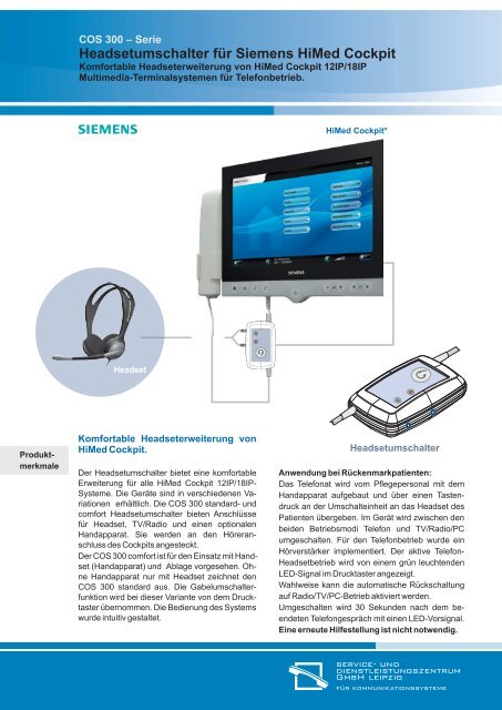 COS-Serie - Produktinfo [PDF] - headset-system-lösungen