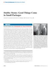 Stubby Stems: Good Things Come in Small Packages - Healio