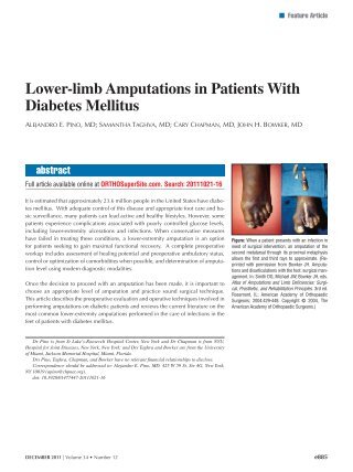 Lower-limb Amputations in Patients With Diabetes Mellitus - Healio