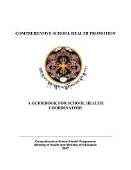 A Guide Book for School Health Coordinators - Ministry of Health