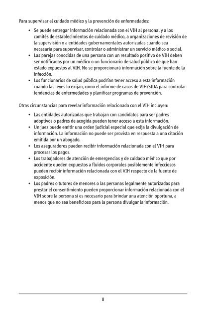 NYS Confidentiality Law and HIV questions and answers - spanish