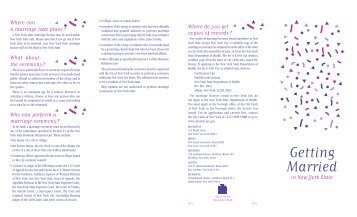 Publication 4210 - Getting Married in New York State