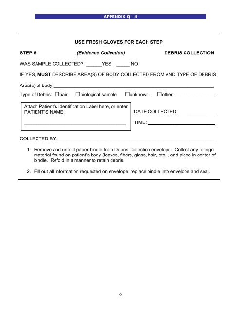 Sexual Offense Evidence Collection Kit - New York State ...