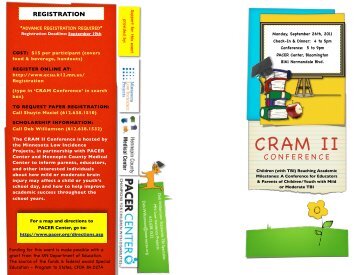 CRAM II Conference Brochure (PDF: 1 MB/2 pages) - Minnesota ...