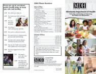 MDH Brochure - Minnesota Department of Health