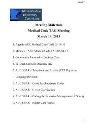 AUC Medical Code TAG Meeting Materials 03-14-13 - Minnesota ...