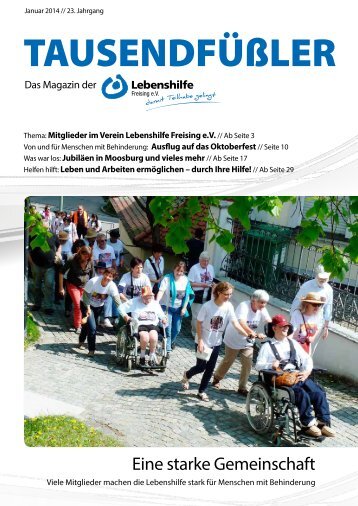 2014 Januar / Lebenshilfe Freising / Tausendfüßler-Magazin