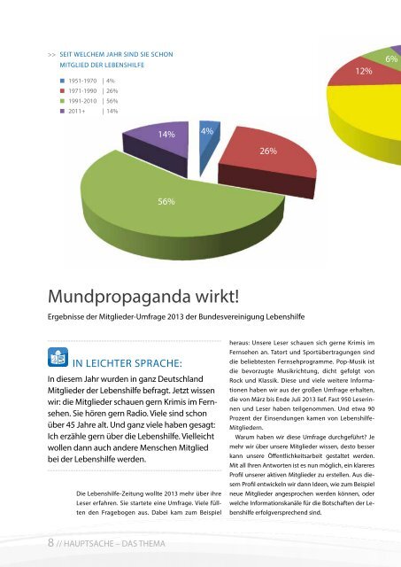 2014 Januar / Lebenshilfe Freising / Tausendfüßler-Magazin