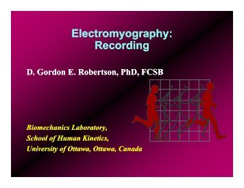 Electromyography: Recording Electromyography: Recording