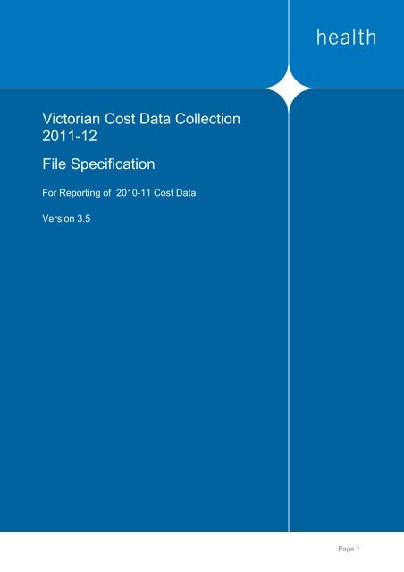 VCDC File Specifications 2011-12 (PDF File 243KB) - Department of ...