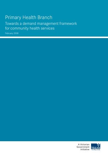 Towards a demand management framework - Department of Health