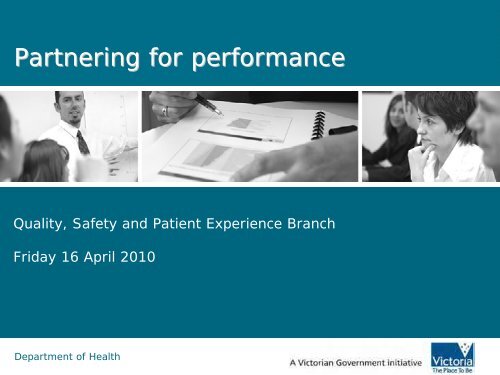 Partnering for performance 16 April 2010 - Department of Health