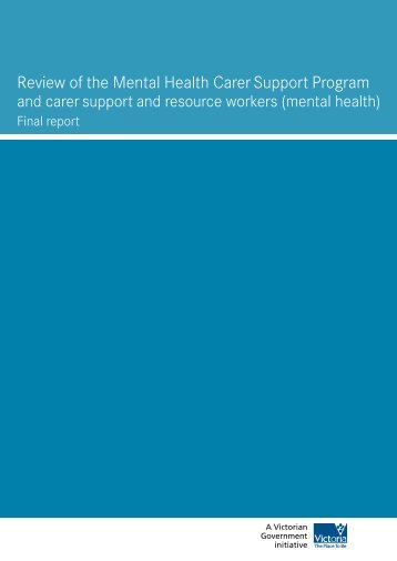 Review of the Mental Health Carer Support Program - Department of ...