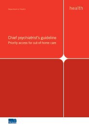 Chief psychiatrist's guideline. Priority access for out-of-home care.