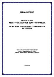 Final Report on RREF 2001 - Department of Health