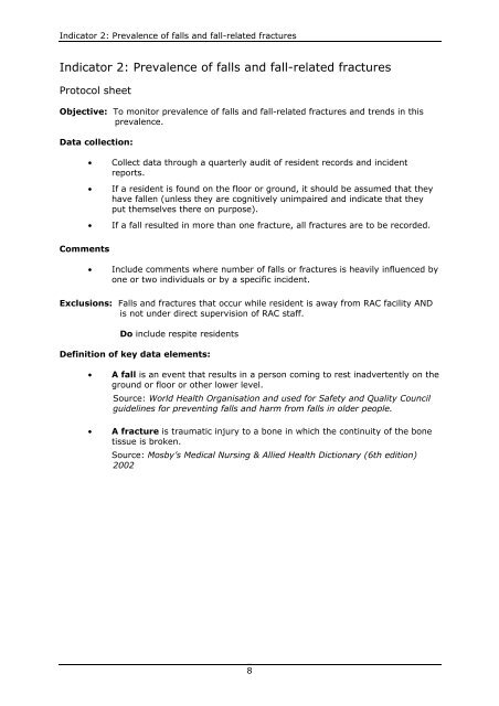 Resource Manual For Quality Indicators In - Department of Health