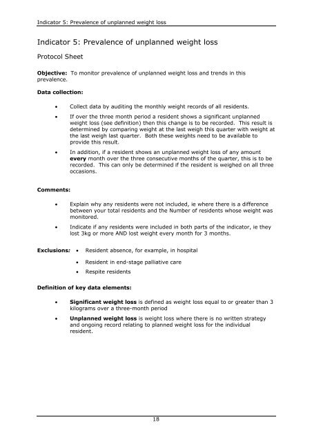 Resource Manual For Quality Indicators In - Department of Health