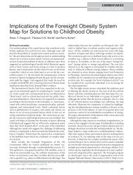 Implications of the Foresight Obesity System Map for Solutions to ...