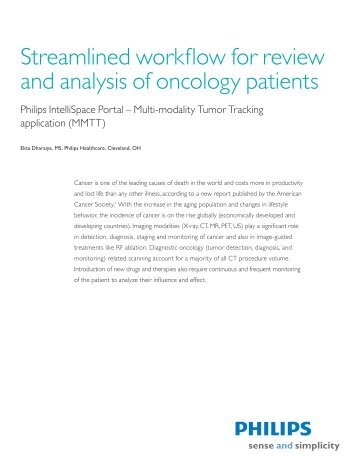 IntelliSpace Portal Multimodality Tumor Tracking case study - Philips ...