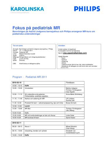 Fokus på pediatrisk MR - Philips Healthcare