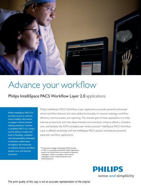 Advance your workflow - Philips Healthcare