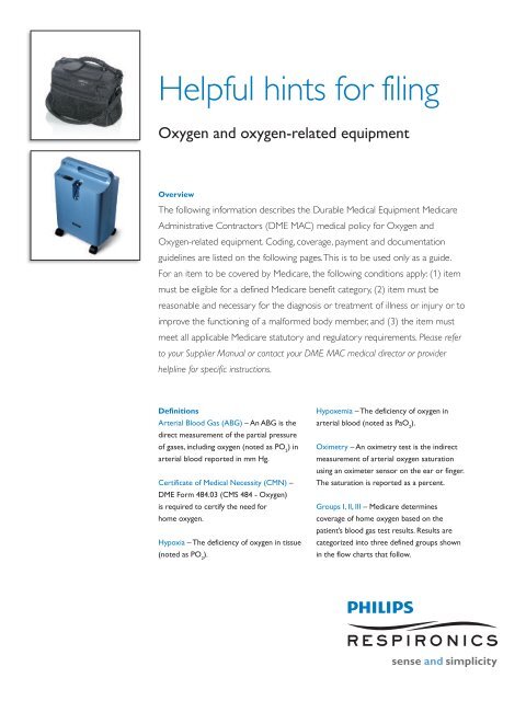 Helpful hints for filing - Philips Healthcare