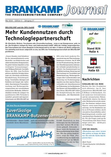 Mehr Kundennutzen durch technologiepartnerschaft - BRANKAMP