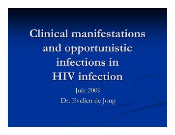 Clinical Manifestations & Opportunistic Infections - Health[e ...