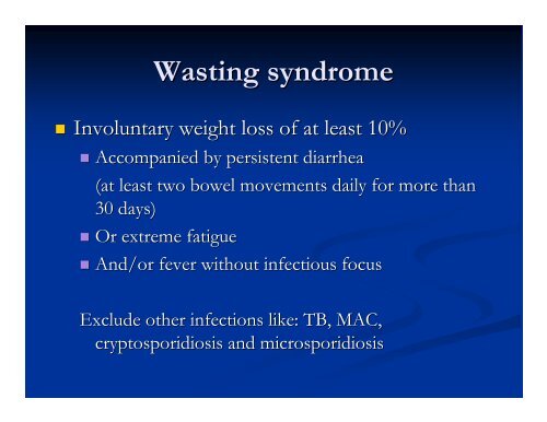 Clinical Manifestations & Opportunistic Infections - Health[e ...