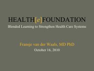 Blended Learning to Strengthen Healthcare Systems by Dr. F. van ...