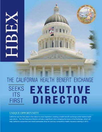 Exchange Executive Director Recruitment Brochure - California ...