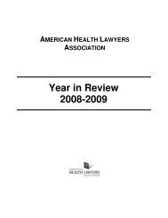 Year in Review 2008-2009 - The American Health Lawyers ...