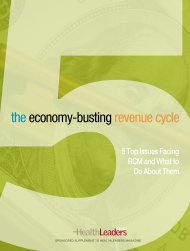 The economy busting revenue cycle - HealthLeaders Media