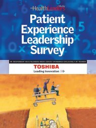 Patient experience leadership survey - HealthLeaders Media