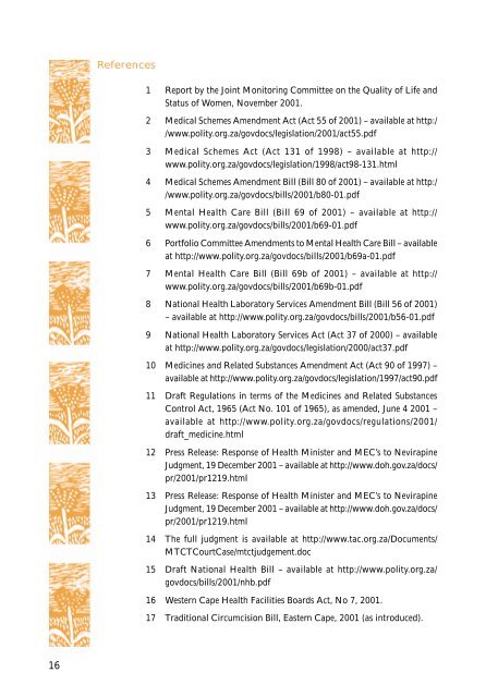 sahr2001 - Health Systems Trust