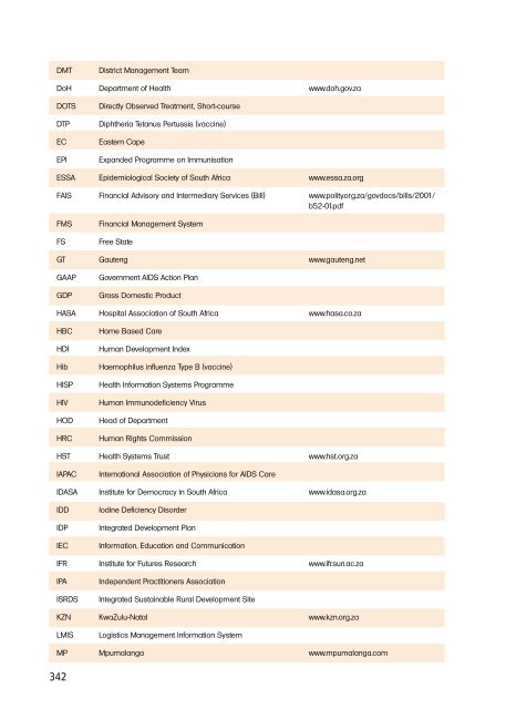 sahr2001 - Health Systems Trust