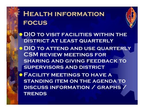 Synopsis of implementation of the health information system (HIS) in ...