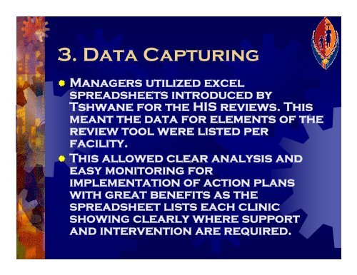 Synopsis of implementation of the health information system (HIS) in ...