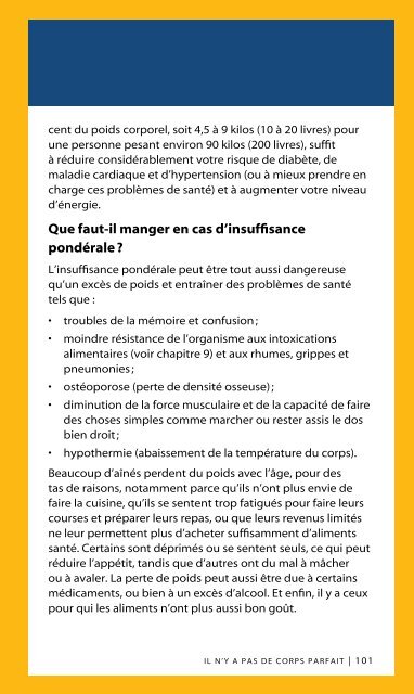 Alimentation et sante des aines - HealthLinkBC