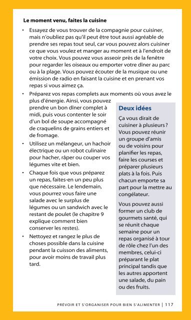 Alimentation et sante des aines - HealthLinkBC