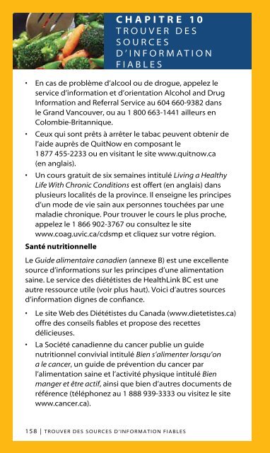 Alimentation et sante des aines - HealthLinkBC