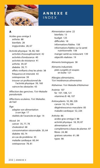 Alimentation et sante des aines - HealthLinkBC