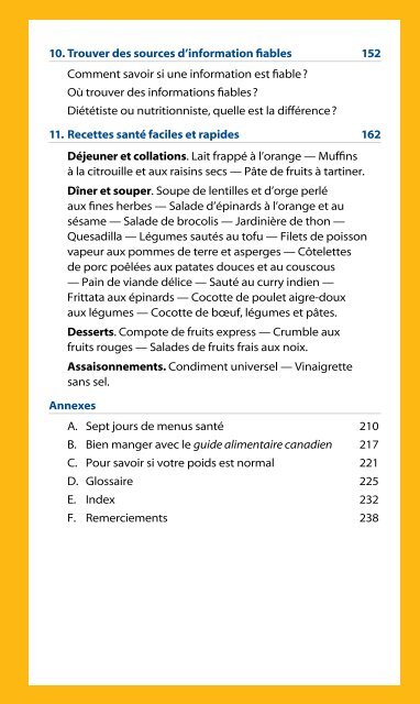 Alimentation et sante des aines - HealthLinkBC