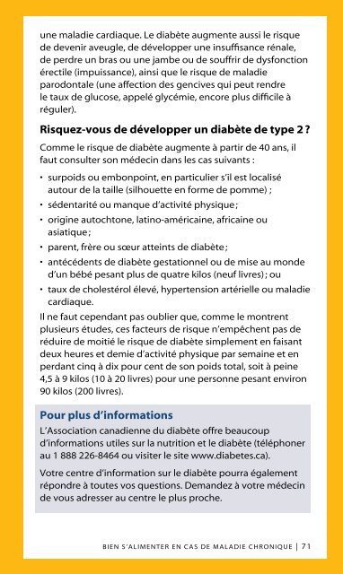 Alimentation et sante des aines - HealthLinkBC