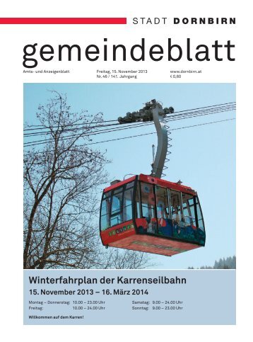 Dornbirner Gemeindeblatt KW 46 vom 15.11.2013