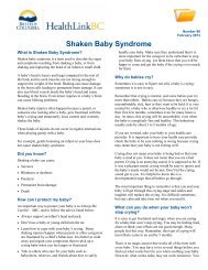 Shaken Baby Syndrome - HealthLink BC File #86 - Printer-friendly ...