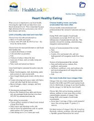 Heart Healthy Eating - HealthLinkBC