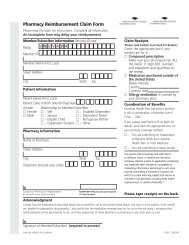 Pharmacy Reimbursement Claim Form - Health Plan of Nevada