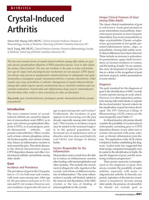 Crystal-Induced Arthritis - HealthPlexus.net