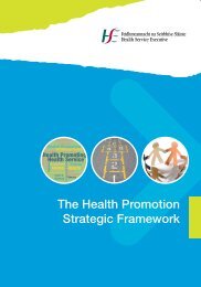 The Health Promotion Strategic Framework - Health Promotion Unit